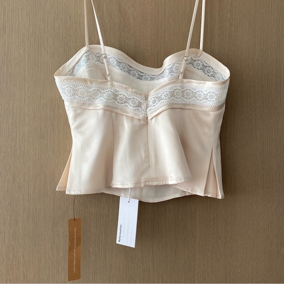 Reformation Meryl Satin Top champagne - Picture 5 of 7